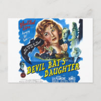 Devil Bat's Daughter, vintage horror movie poster