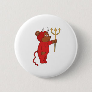 Devil Bear 6 Cm Round Badge