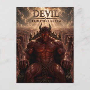 Devil Brimstone Chasm Dark Cinema Postcard