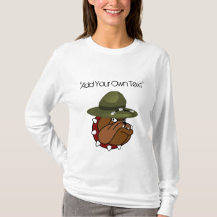 Devil Bull Dog (Add Your Own Text) T-Shirt