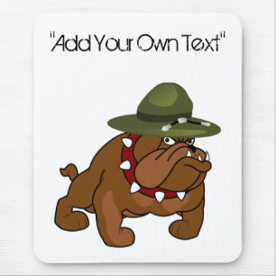 Devil Bull Dog Full Body (Add Your Own Text) Mouse Mat