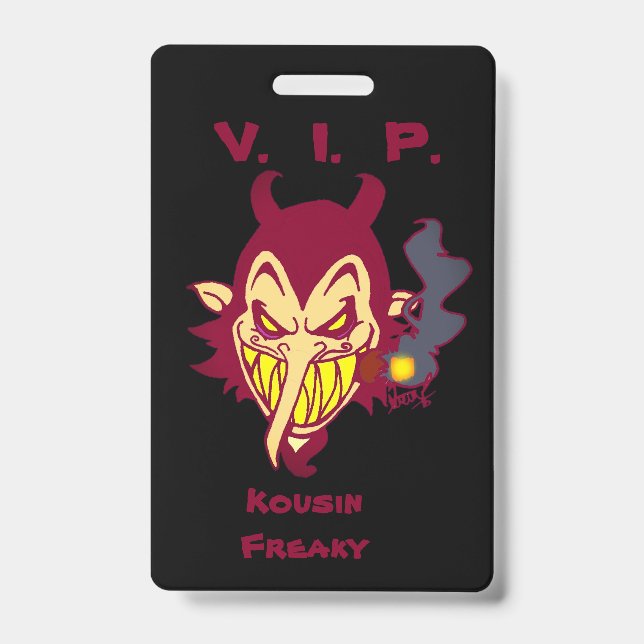 Devil Cigar Badge ID Badge (Front)