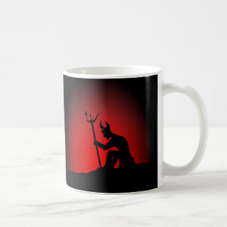 Devil Contemplating Coffee Mug