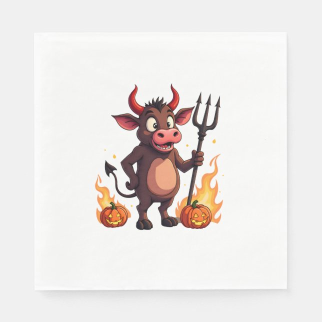 Devil Cow Mischief Napkin (Front)