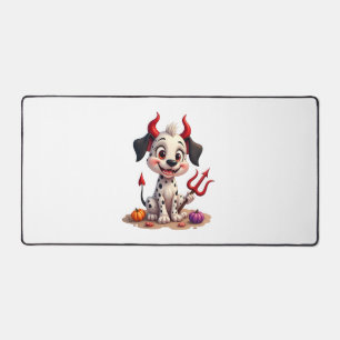 Devil Dalmatian Mischief Desk Mat