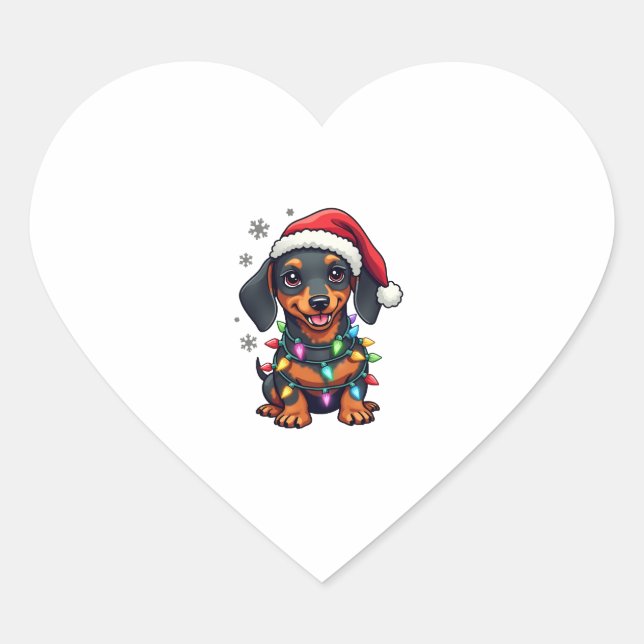 Devil Dalmatian Mischief Heart Sticker (Front)