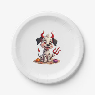 Devil Dalmatian Mischief Paper Plate