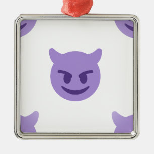devil emoji metal tree decoration