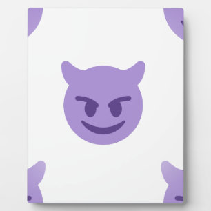 devil emoji plaque