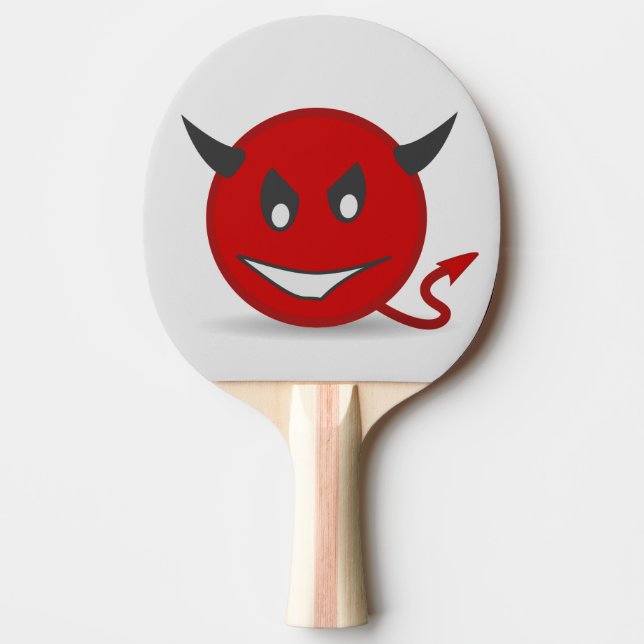 DEVIL EMOTICON PING PONG PADDLES (Front)