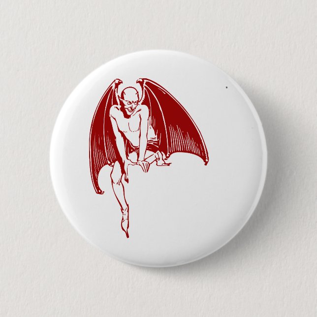 Devil Evil Demon Monster Wings Gothic 6 Cm Round Badge (Front)