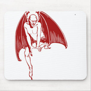 Devil Evil Demon Monster Wings Gothic Mouse Mat