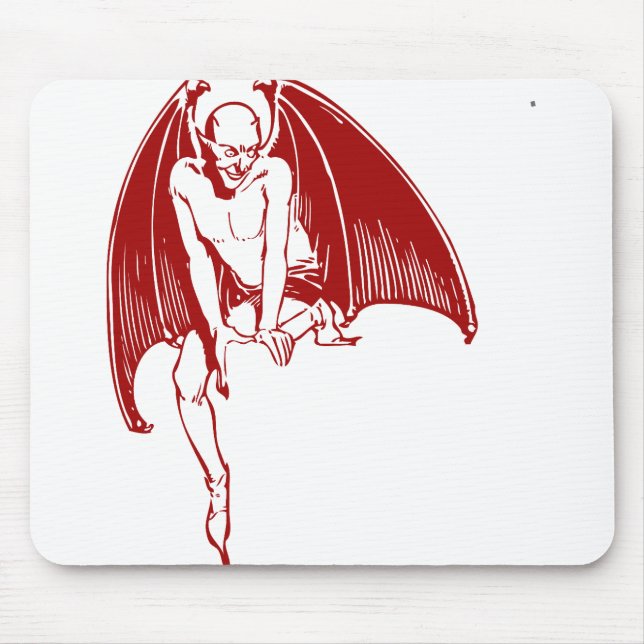 Devil Evil Demon Monster Wings Gothic Mouse Mat (Front)