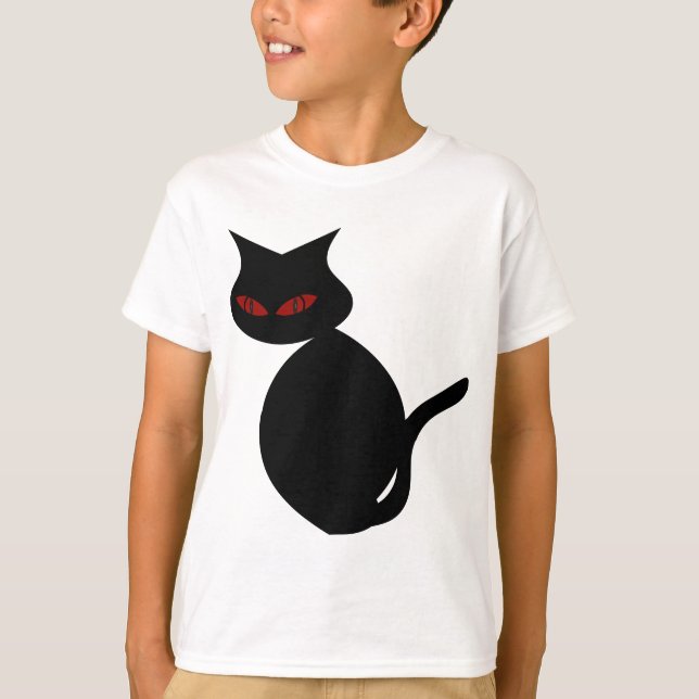 Devil Eye Black Cat T-Shirt (Front)