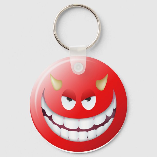Devil Face 2 Key Ring (Front)