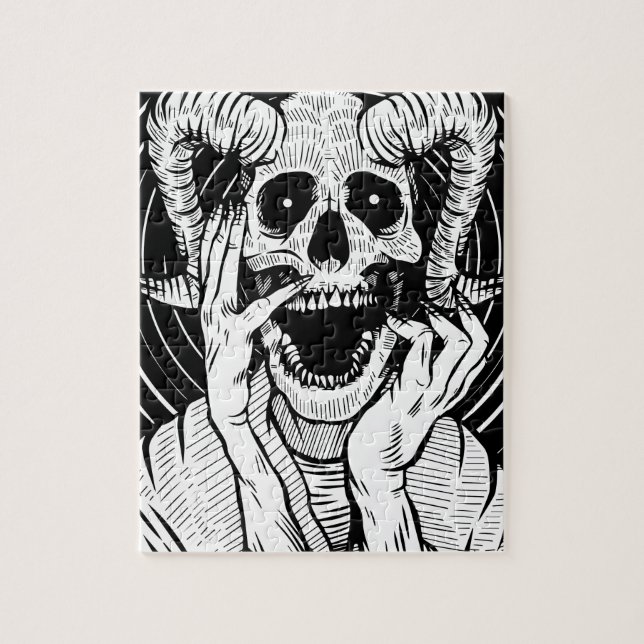 devil face jigsaw puzzle (Vertical)