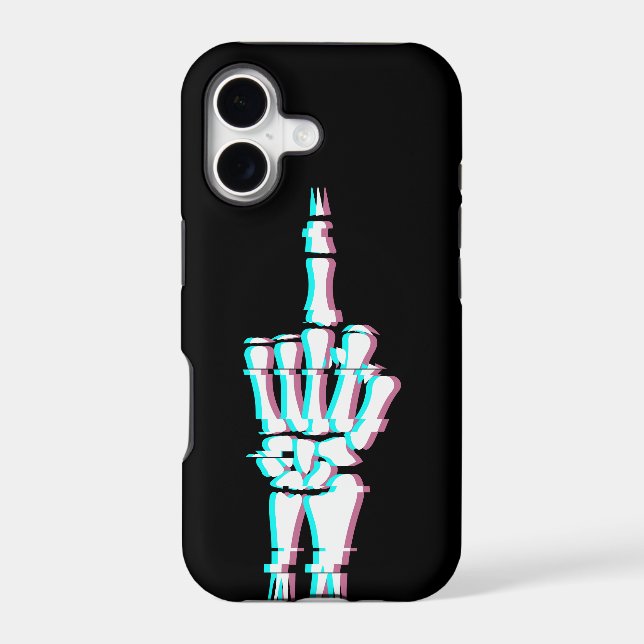 Devil Finger Skull Hand Glitch Effect (Back)