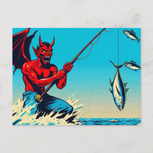 Devil Fishing for Tuna Postcard