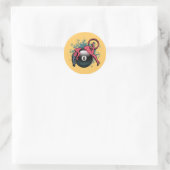 Devil Girl 8-Ball Classic Round Sticker (Bag)