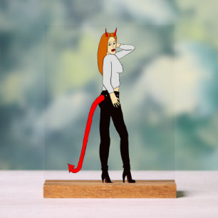 devil girl     acrylic sign