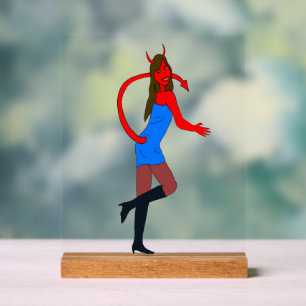 devil girl     acrylic sign