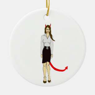 devil girl      ceramic tree decoration