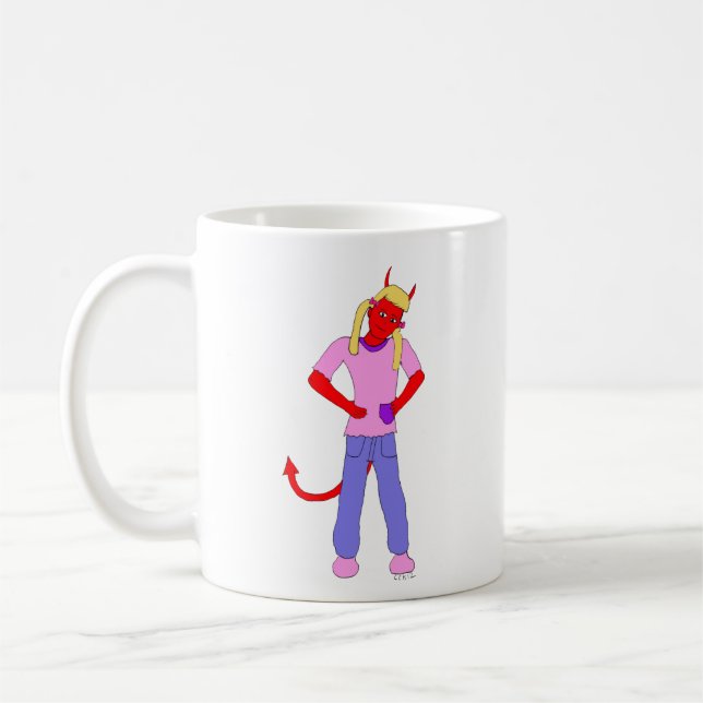 devil girl   coffee mug (Left)