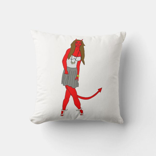 devil girl  cushion (Front)