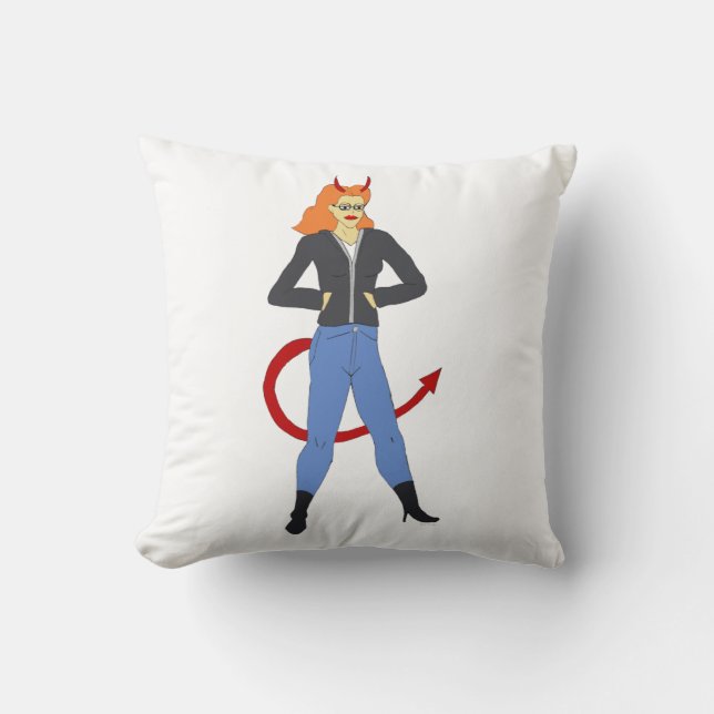 devil girl   cushion (Front)