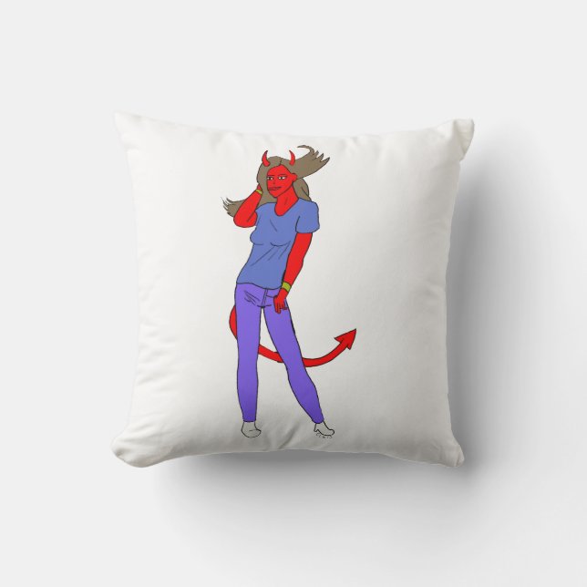 devil girl    cushion (Front)