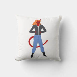 devil girl cushion