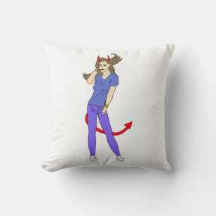 devil girl cushion