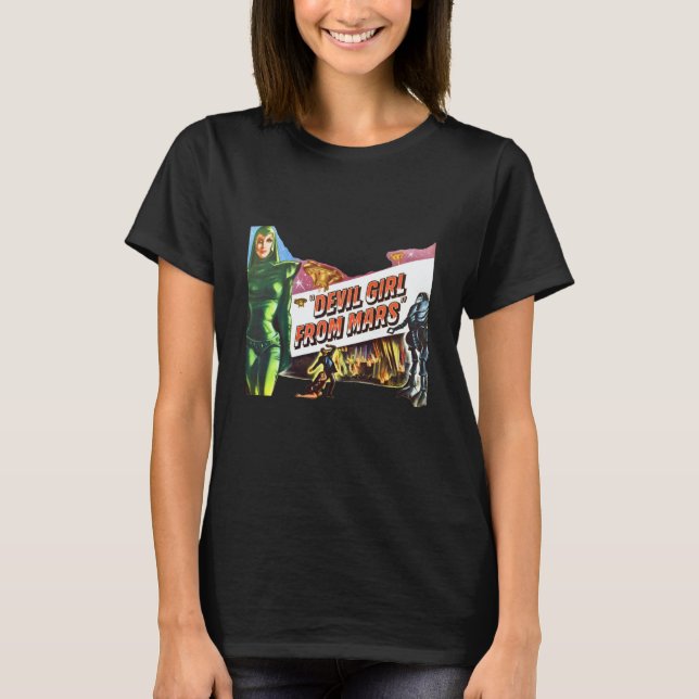 Devil Girl From Mars Retro Sci Fi T-Shirt (Front)
