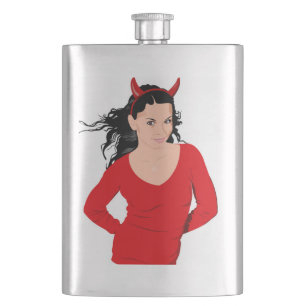 DEVIL GIRL HIP FLASK