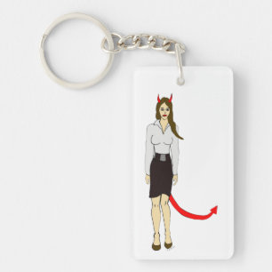 devil girl     key ring
