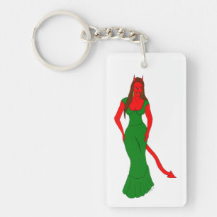 devil girl   key ring
