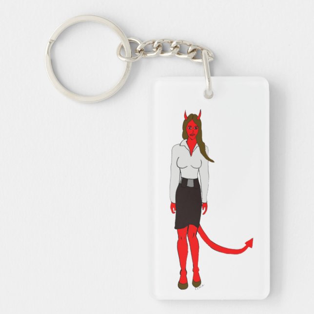 devil girl     key ring (Front)