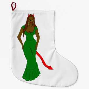 devil girl    large christmas stocking