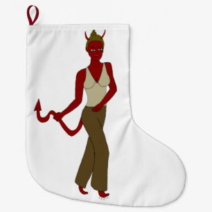 devil girl     large christmas stocking