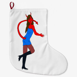 devil girl     large christmas stocking