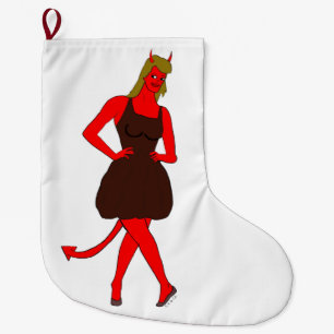 devil girl     large christmas stocking