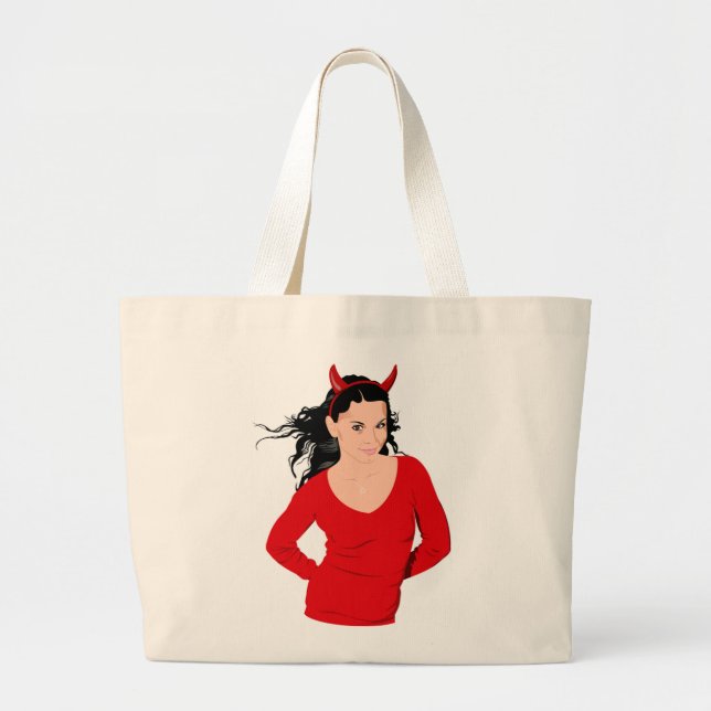 DEVIL GIRL LARGE TOTE BAG (Front)