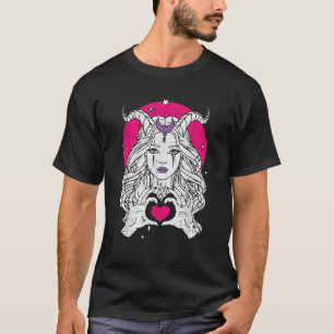 Devil Girl Lazy Halloween Costume Witch craft Wicc T-Shirt