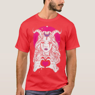 Devil Girl Lazy Halloween Costume Witchcraft Wicca T-Shirt