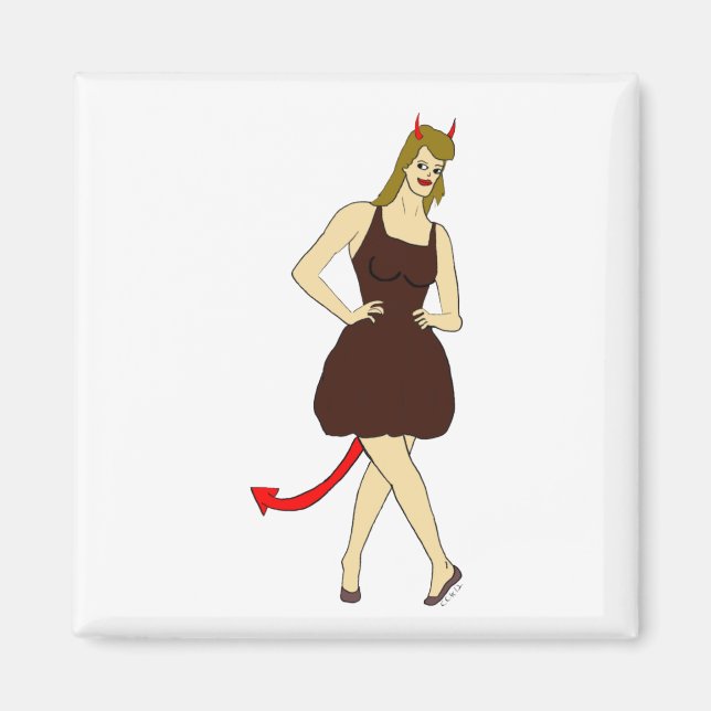 devil girl    magnet (Front)