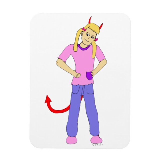 devil girl    magnet (Vertical)
