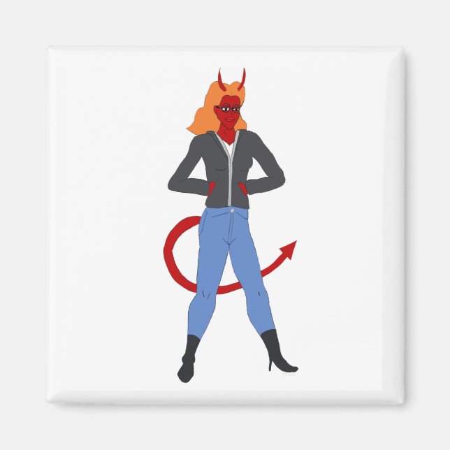 devil girl   magnet (Front)