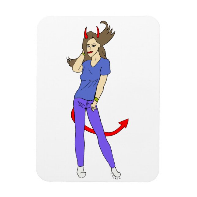 devil girl       magnet (Vertical)