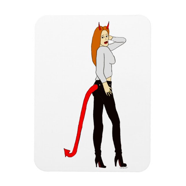 devil girl    magnet (Vertical)