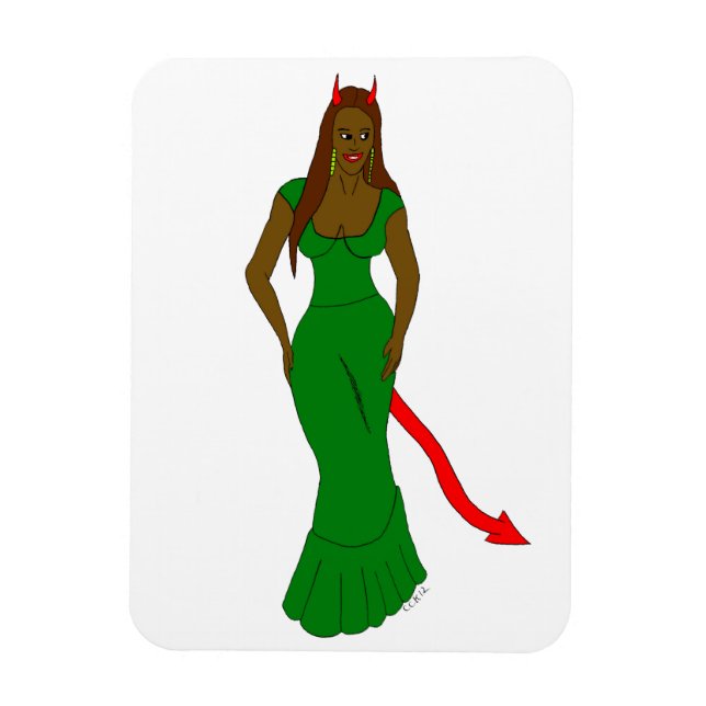 devil girl  magnet (Vertical)